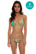 Luli Fama Positano Seamless Reversible Wavy Ruched Back Brazilian Tie Side Bottom